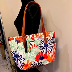 Relic Oh Happy Day Floral Patterned Bag Lots Of Pockets Excellent Condition